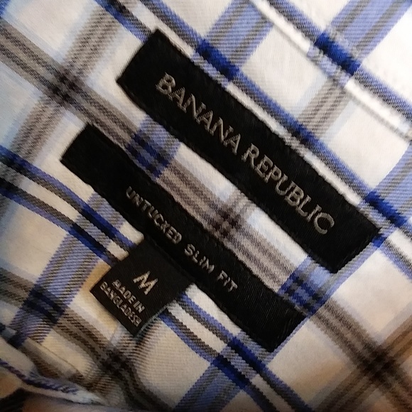 Banana Republic Men's Untucked Slim Fit Button Down Shirt (M) NWT - Picture 9 of 16